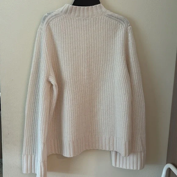 White + Warren Cream Cable Knit Sweater - Picture 4 of 7
